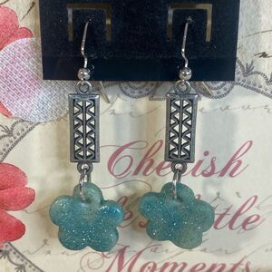 Hand Crafted Dangle Earrings Custom Made Floral Jewelry